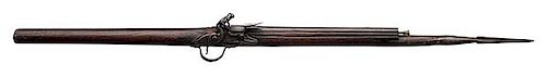 Flintlock Short Rifle with Iron Spike 