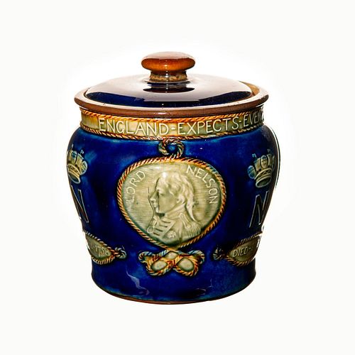 Royal Doulton Vice Admiral Lord Nelson Stoneware Commemorative Tobacco Jar
