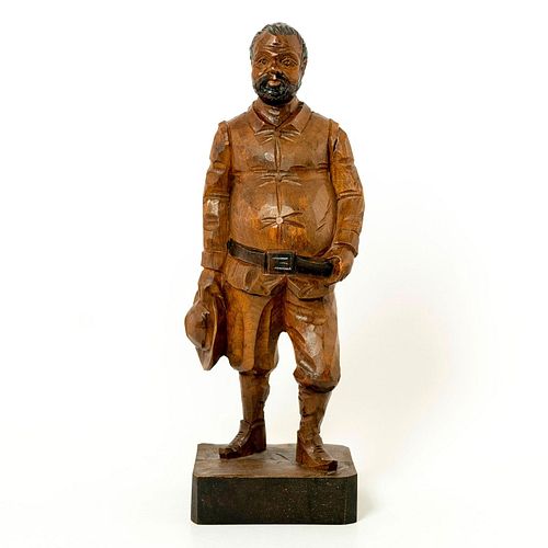Ouro Artesania Carved Wood Figurine, Sancho Panza