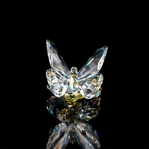Swarovski Crystal Figurine, Butterfly On Flower