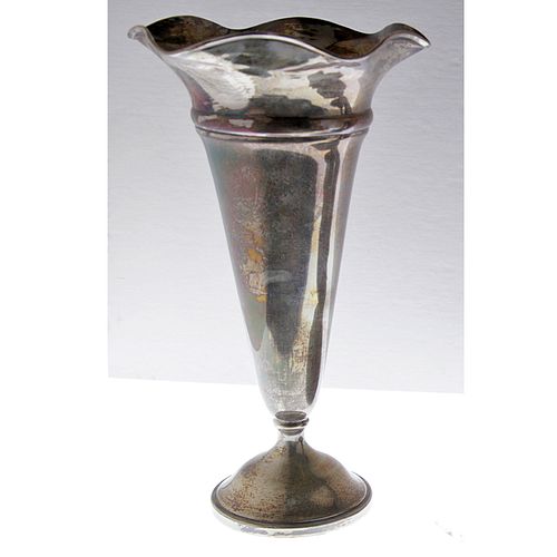Fluted Sterling vase