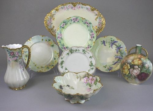 Haviland Limoges Hand Painted Porcelain Grouping
