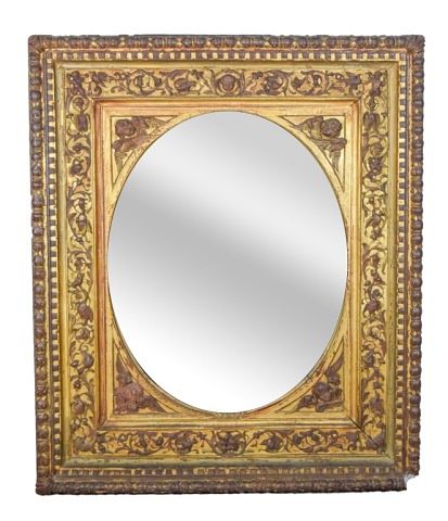 Neoclassical Gilt Cheribum Mirror