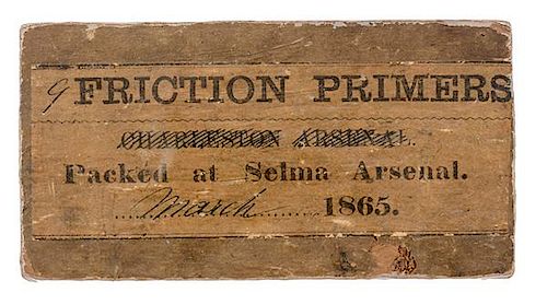 Confederate Packet of Friction Primers, Selma Arsenal 