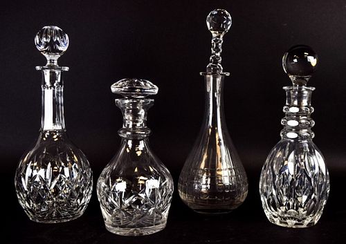 4 Crystal Decanters