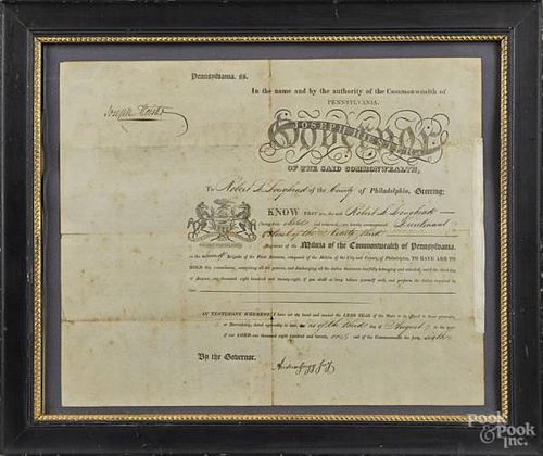 Joseph Hiester signed military appointment, date