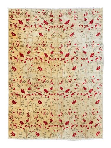 A Floral Patterned Wool Rug
12 feet 7 inches x 8 feet 11 inches.