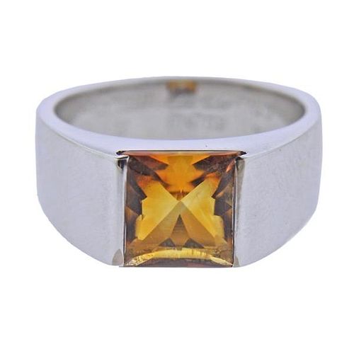 Cartier Tank 18K Gold Citrine Ring size 51