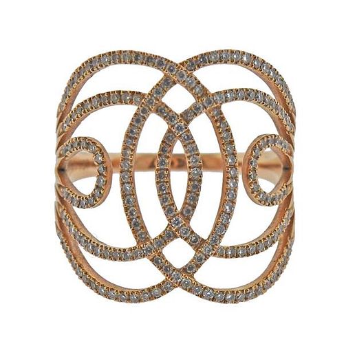 Lisonia 18K Rose Gold Diamond Ring