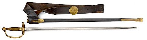 Model 1840 Ames NCO Sword Inscribed to Sgt. J P Fuller 