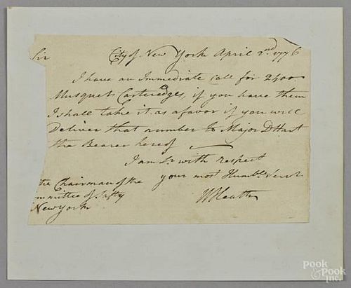 William Heath signed letter, dated April 2nd, 1