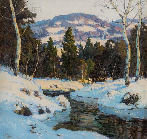 Walter Koeniger (American, 1881-1943) River in Winter