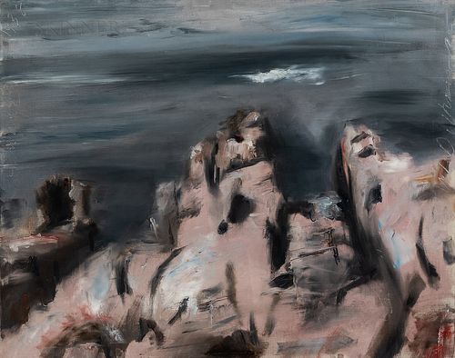 Edwin Dickinson (American,1891-1978) Pink Rocks, Coast, La Cride