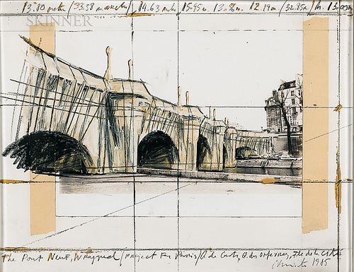 Christo (American, 1935-2020) The Pont Neuf Wrapped/Project for Paris