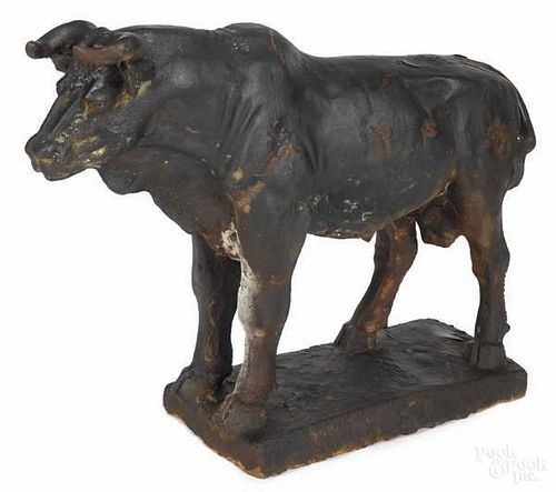 Cast iron garden figure of a bull, 29 1/2'' h.