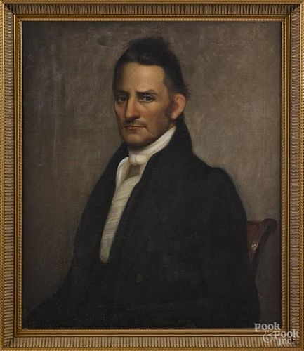 Oil on canvas portrait of a gentleman, early 19t