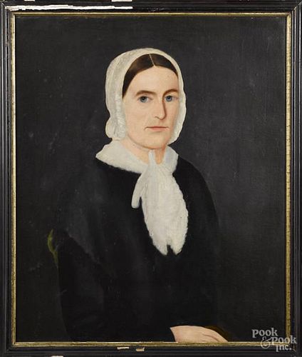 Oil on canvas portrait of a lady, early 19th c.
