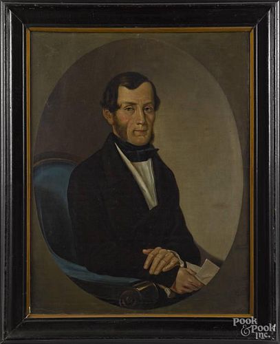 Oil on canvas portrait of a gentleman, ca. 1840