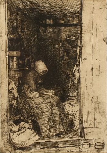 JAMES WHISTLER (1934-1903) DRYPOINT ETCHING