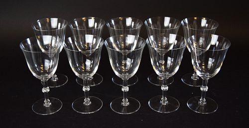 10 Lalique Beaugency Stemware Water Glasses