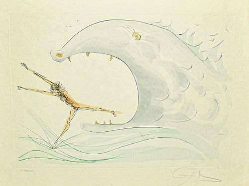 Salvador Dali Etching Jonah and the Whale