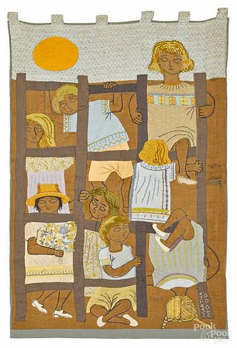 Martha Mood (American 1908-1972), embroidered a