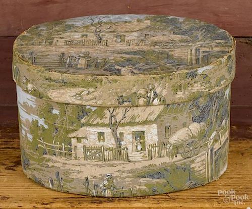 New Hampshire wallpaper band box, dated 1833,