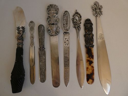 8 STERLING LETTER OPENERS