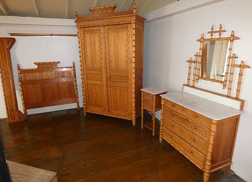 FRENCH FAUX BAMBOO BEDROOM SET