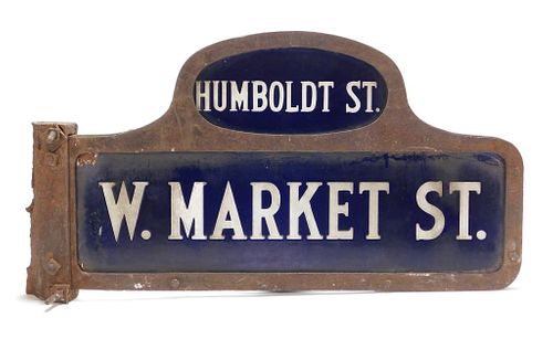 Double Sided Porcelain Street Sign