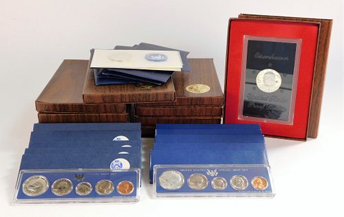 30PC Eisenhower Silver Dollar & Proof Sets