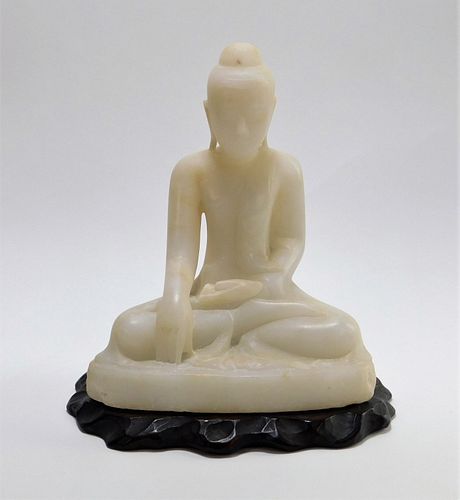S.E. Asian Carved Marble Buddha Sculpture