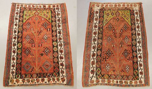 PR Turkish Khilim Flat Weave Prayer Rugs