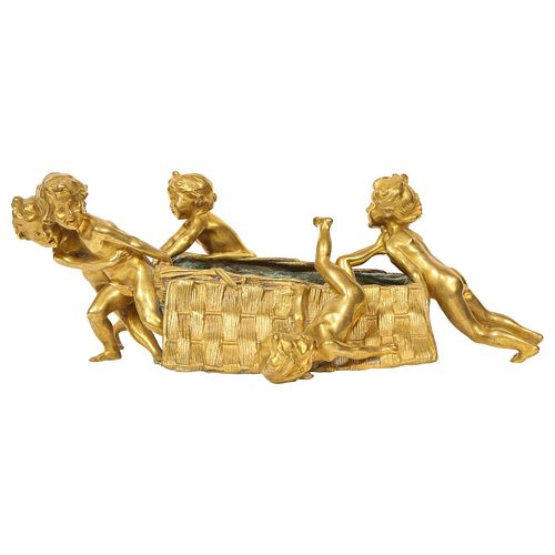 Francois-Raoul Larche 'French' a French Gilt Bronze Table Centerpiece