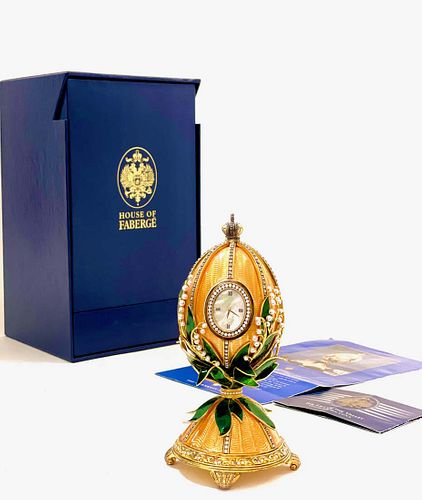 The Lilly of The Valley, House of Faberge Egg Clock