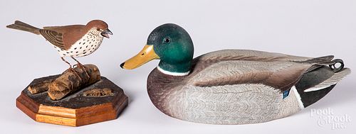 Carved and painted duck decoy by R.R. Spillman