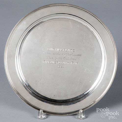 Sterling silver trophy tray