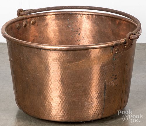 Pennsylvania copper apple butter kettle, 19th c.,