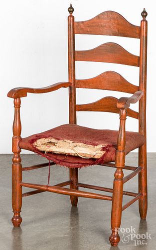 Delaware Valley painted ladderback armchair