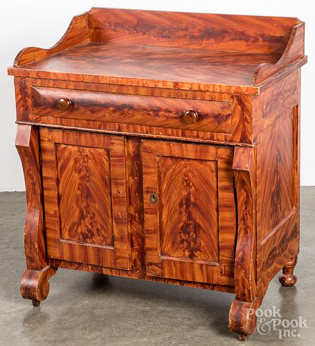 Pennsylvania painted pine commode, 19th c.