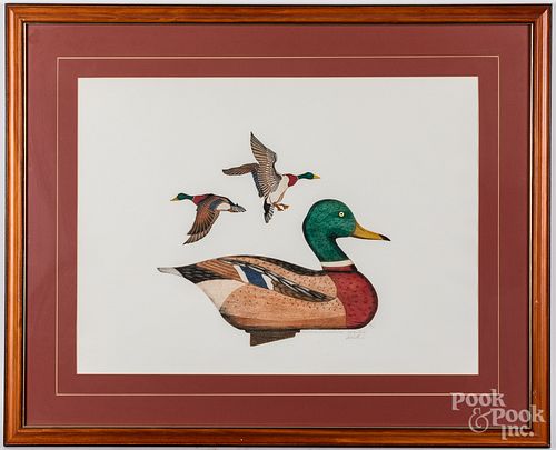 Pair of Reita Nevin Quinlan duck engravings
