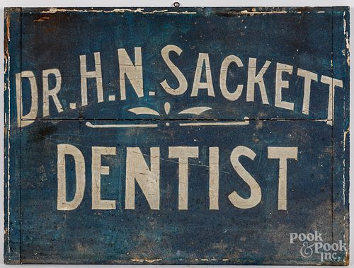 Painted trade sign for Dr. H. N. Sackett Dentist