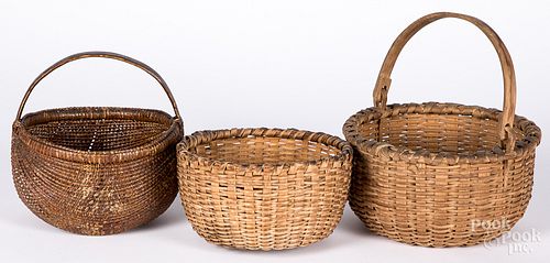 Three assorted baskets