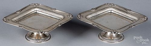 Pair of sterling silver footed dishes