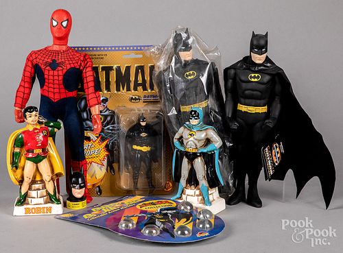 Group of Batman toys