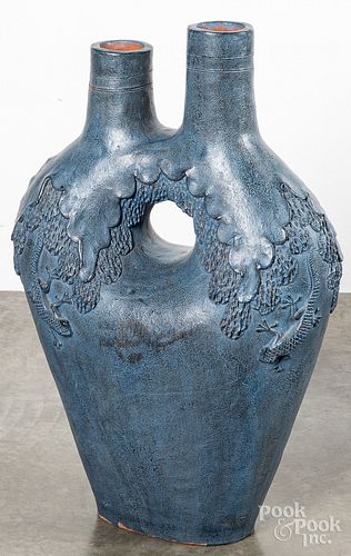 Large art pottery vase, 20th c.