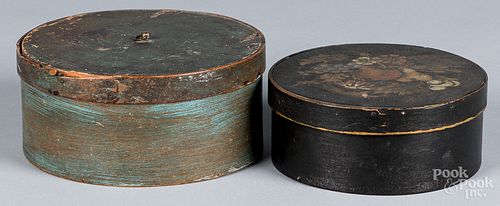 Two painted band boxes, 19th c.