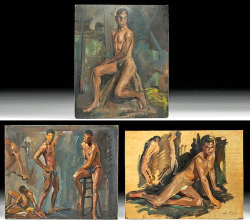 1930s William Draper Paintings of Male Nudes (3)