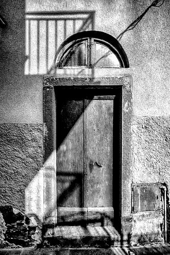 JAMES HIRSCHINGER, Cinque Terre Door Shadows