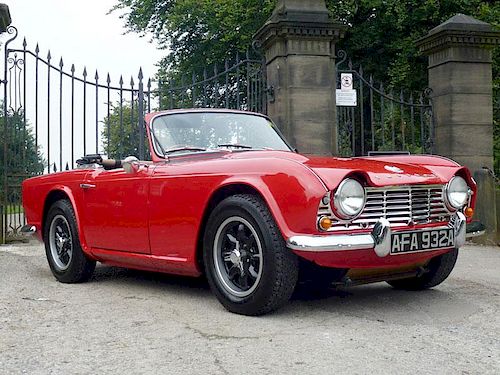 Uprated with 6-cyl engine and 5-speed gearbox<br><br><br><br>This extremely-smart TR4 was manufactur